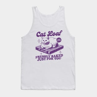 Cat Loaf Tshirt, Funny Cat Meme Shirt, Trendy Vintage Retro Tshirts, Cat Lover Graphic Tees, Cat Lover Gift Tank Top